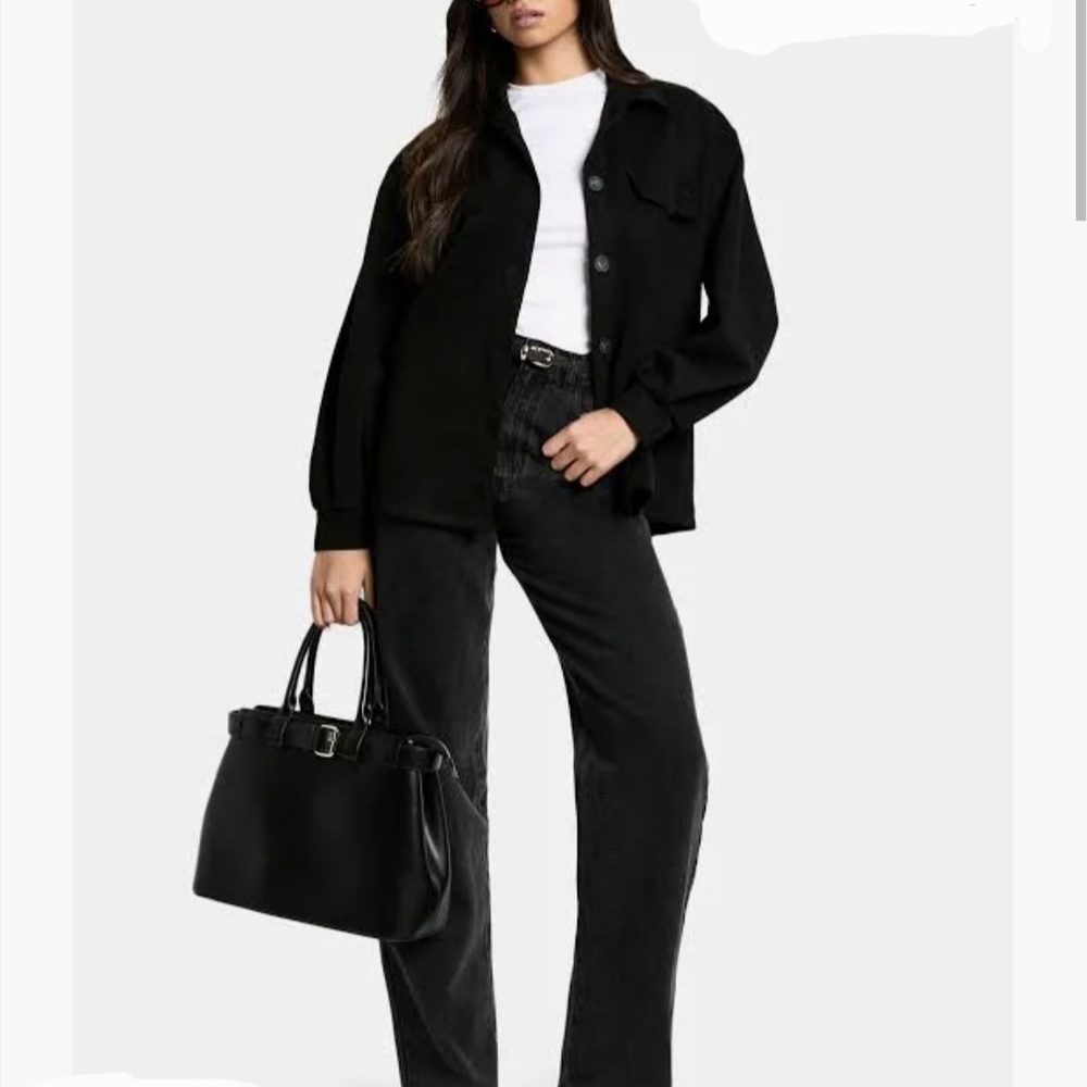 🆕Black Women's suede Cloth shirt/jacket - Picture 8 of 11